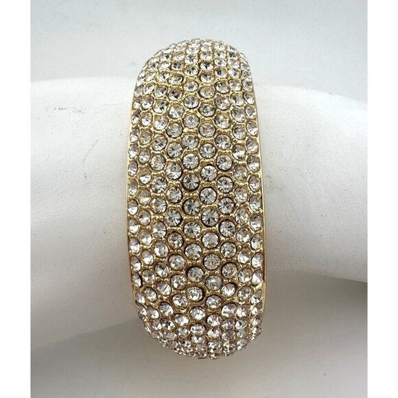 Wide Rhinestone Bangle Bracelet - Picture 6 of 13
